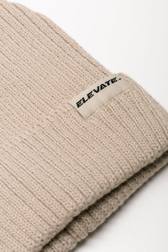 Plain Rib Beanie Natural