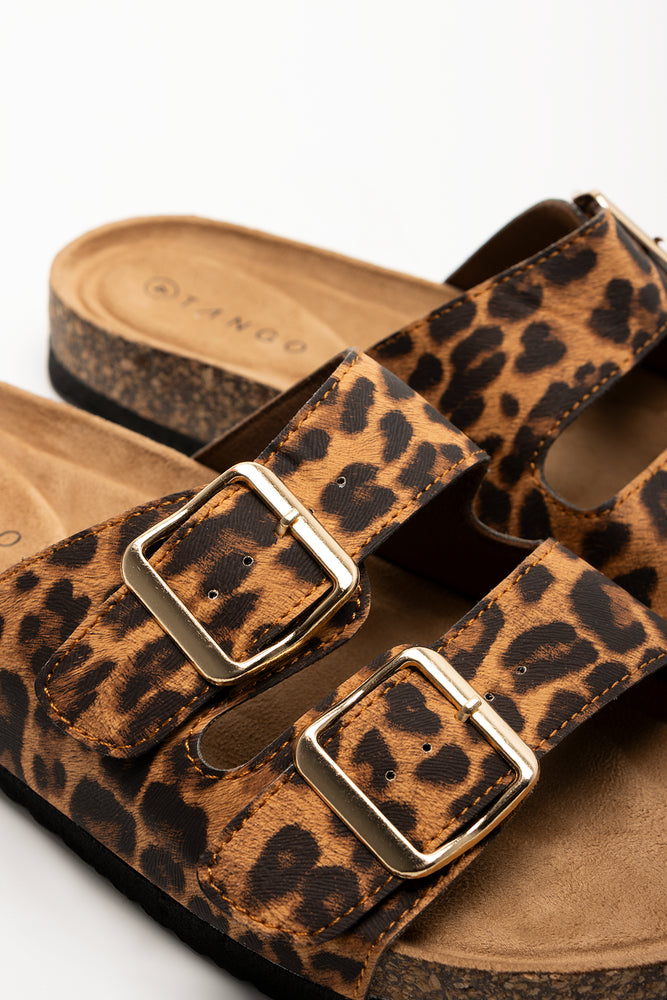 DOUBLE BAND BUCKLE HEALTH SANDAL LEOPARD (2)
