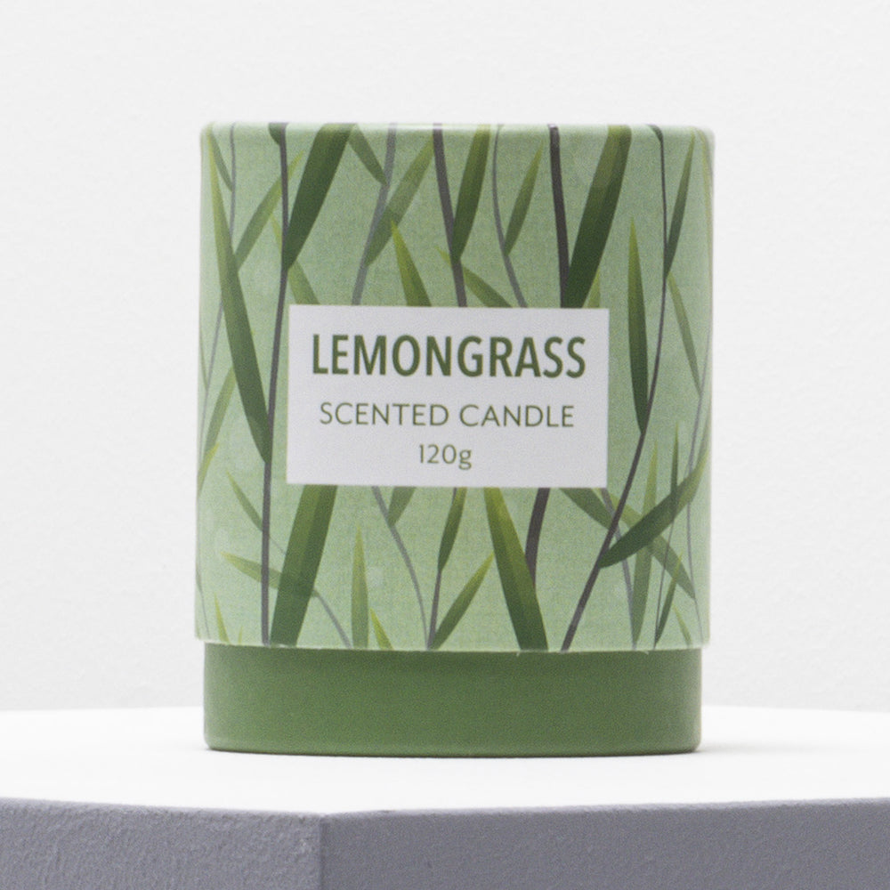 Lemon Grass Scented Candle Green