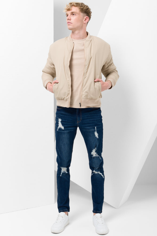 Bomber Puffer Jacket Natural