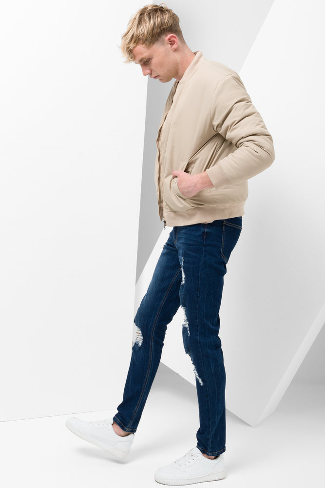 Bomber Puffer Jacket Natural