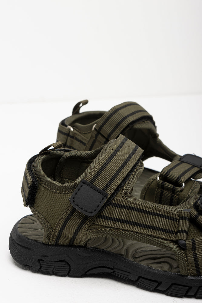 Stripe Sport Sandal Dark Green (3)