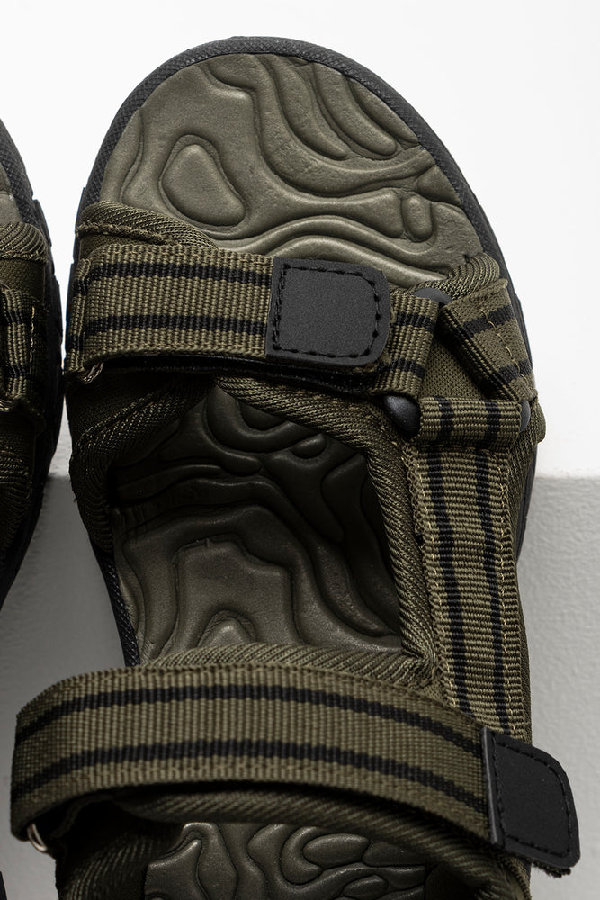 Stripe Sport Sandal Dark Green (4)
