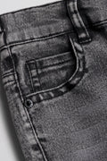 Straight Leg  Cargo Denim Jeans Black (2)