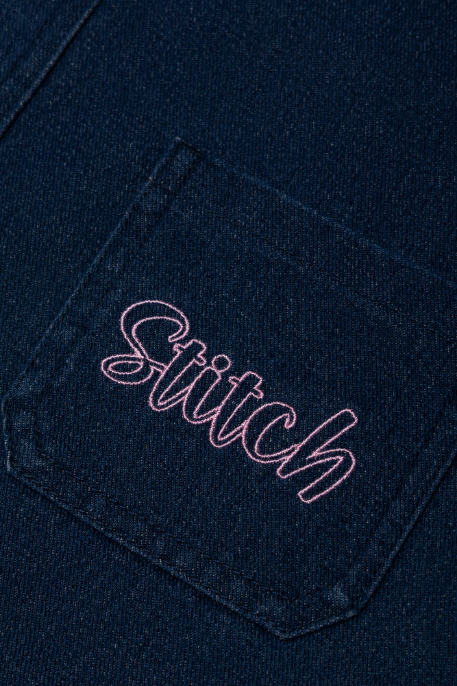 Stitch Pinafore Set Blue (3)