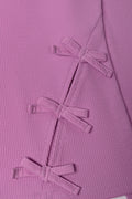 Long Sleeve Top With Bow Detail Purple (1)