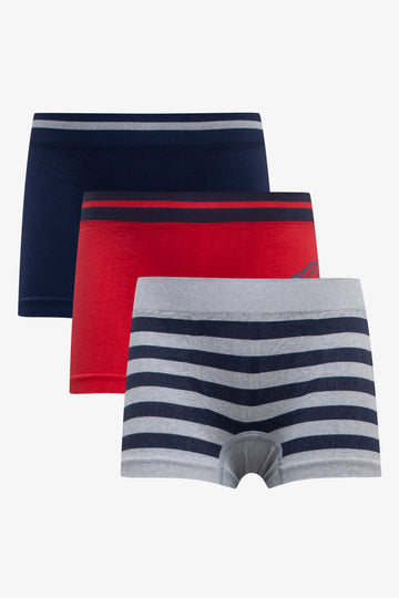 3 Pack Seamfree Boxers Red