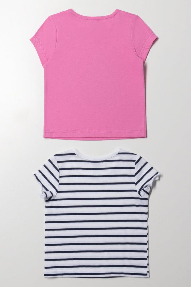 2 Pack T-Shirts Pink And White (2)