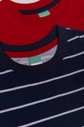 2 Pack T-Shirts Red And Navy (1)