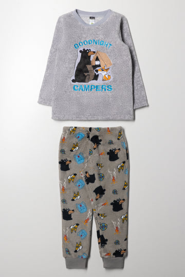 Long Sleeve Pyjama Set Grey