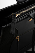 Croc Insets Handbag Black (4)