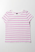 Short Sleeve Stripe T-Shirt White