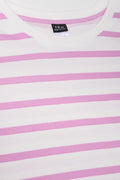 Short Sleeve Stripe T-Shirt White (1)