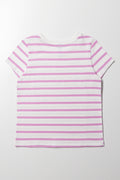 Short Sleeve Stripe T-Shirt White (2)