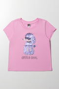 Poodle Short Sleeve T-Shirt Pink