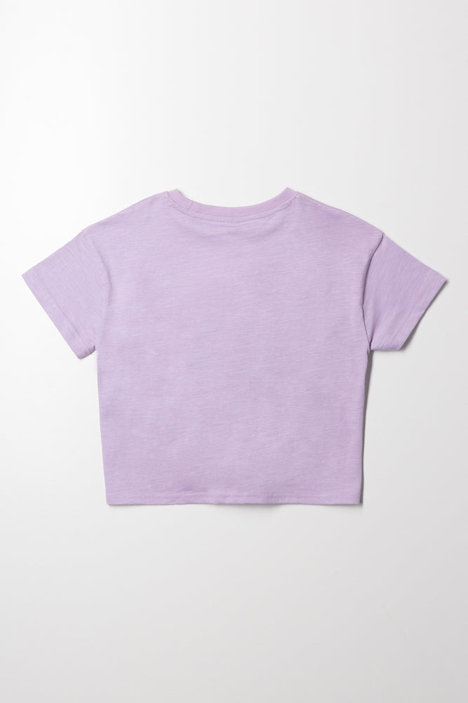Sequin Front Tie Top Purple (2)
