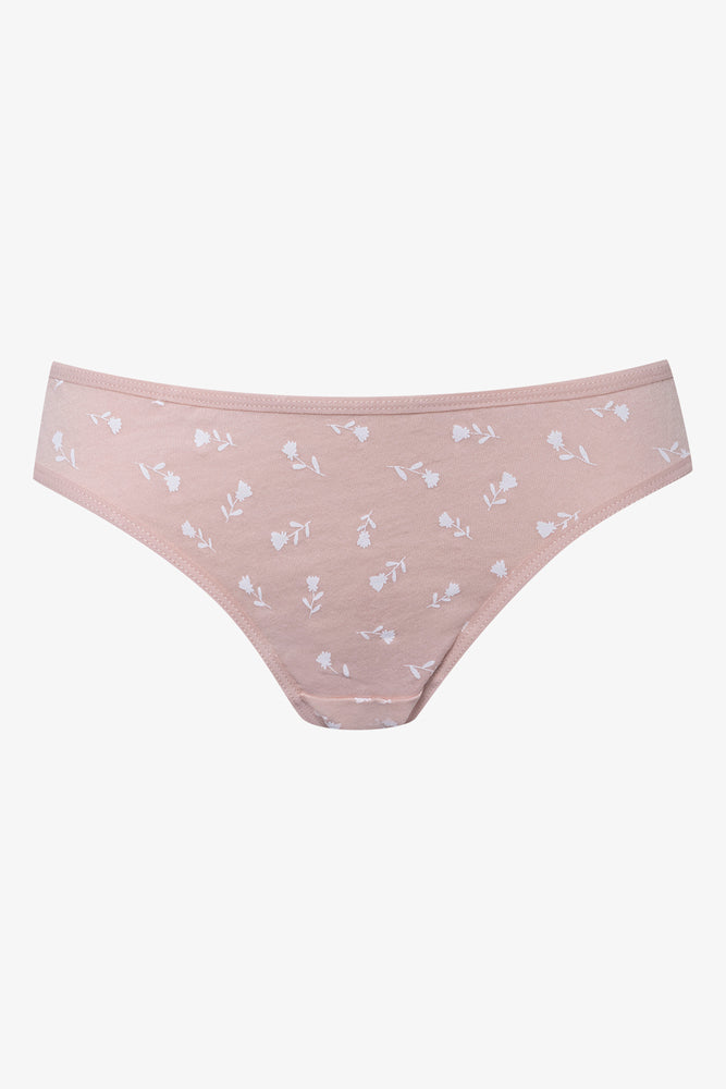 3 Pack Bikini Panties Pink And  Natural