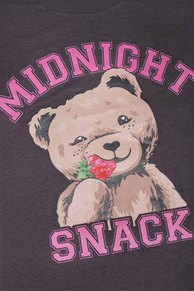 Bear Pyjamas Dark Grey And Pink