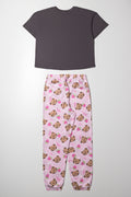Bear Pyjamas Dark Grey And Pink (3)