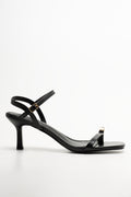 Toe Loop Heel Sandals Black (1)