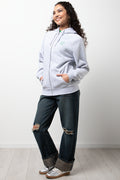 Oversized Zip Through Track Top Grey (1)