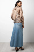 Long Sleeve Chiffon Puff Sleeve Blouse Natural (2)
