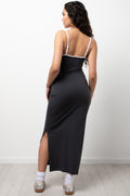 Strappy Bodycon Dress Dark Grey (2)