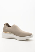 Knit Trainer With Metal Trim Natural (1)