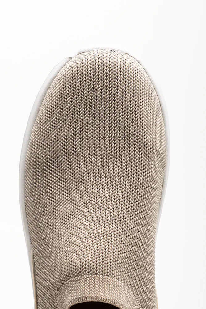 Knit Trainer With Metal Trim Natural (4)