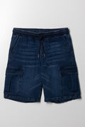 Cargo Denim Shorts Blue