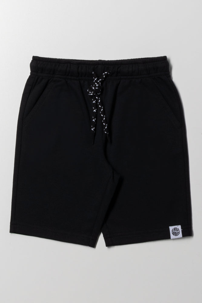 Basic Knit Shorts Black