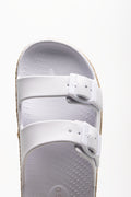 Double Buckle Sandals White (4)