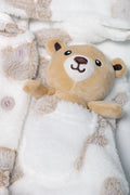 Embossed Bear Gown With Toy Natural (1)