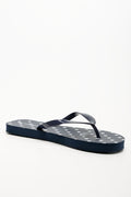 Polka Dot Flip Flops Navy (1)