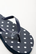 Polka Dot Flip Flops Navy (2)