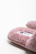 Embossed Velvet Slippers Pink (3)