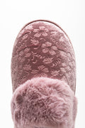 Embossed Velvet Slippers Pink (4)