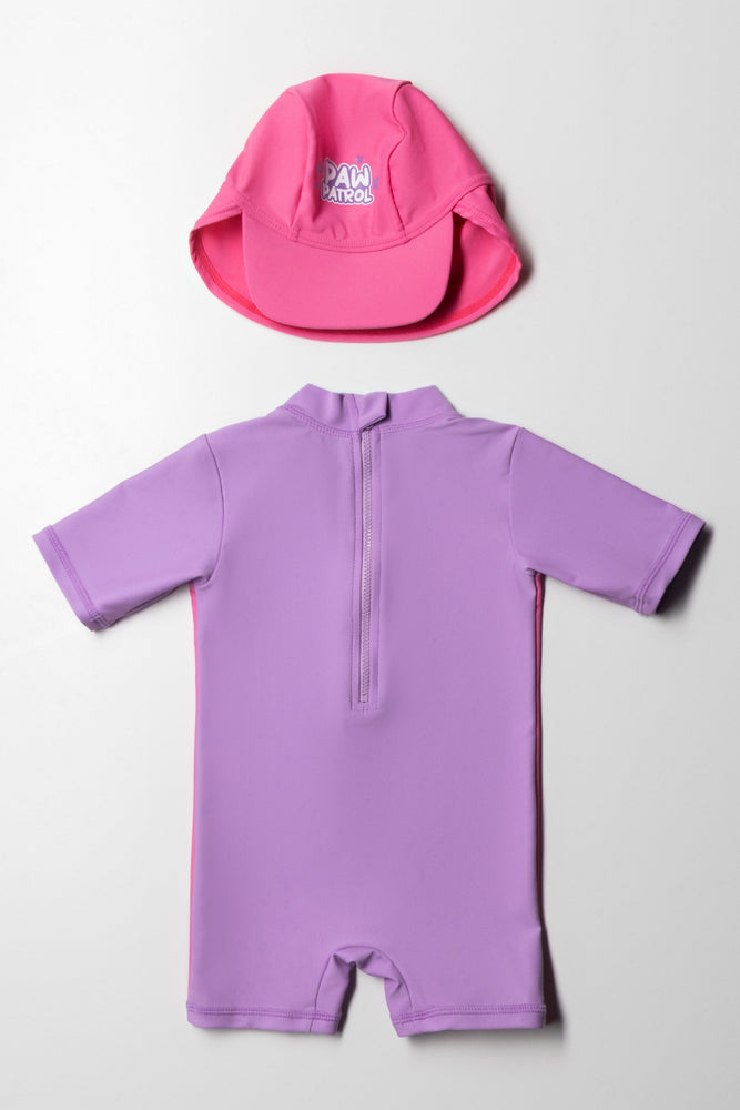 Paw Patrol Swim Suit With Hat Pink (3)