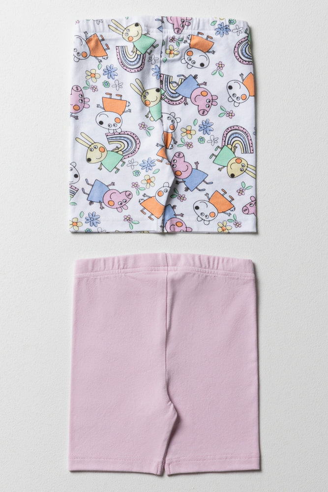 Peppa Pig 2 Pack Cycling Shorts Pink (3)