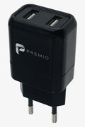 Premio 2.4 Amp Dual Wall Charger Black (1)