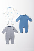 3 Pack Babygrows Blue (4)