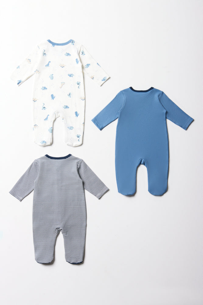 3 Pack Babygrows Blue (4)