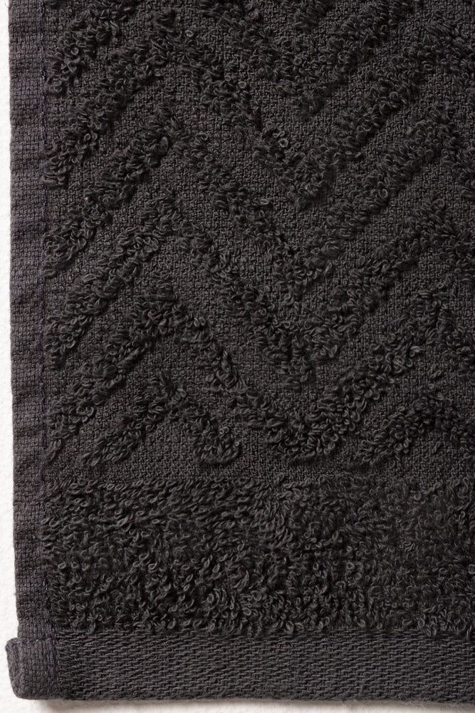 Textured Face Cloth Dark Grey (1)