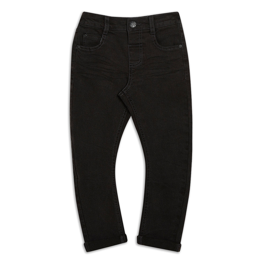 Bow Leg Denim Jeans Dark Grey (1)