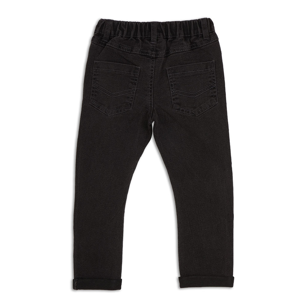 Bow Leg Denim Jeans Dark Grey (2)