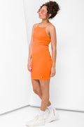 Seamless Racerback Bodycon Dress Orange (1)