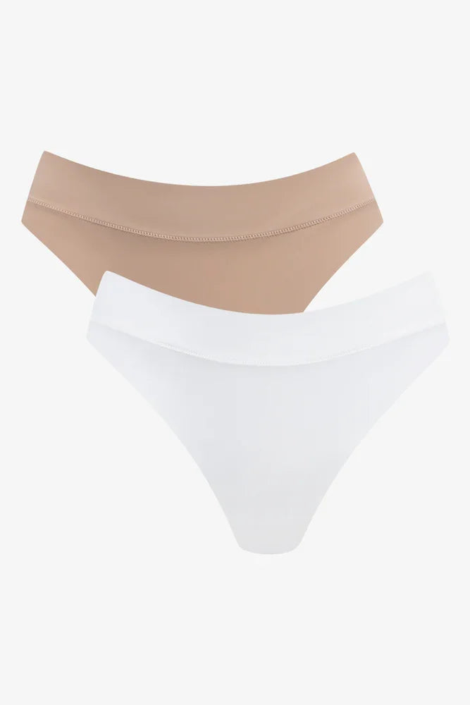 2 Pack Thong Panties Natural (1)