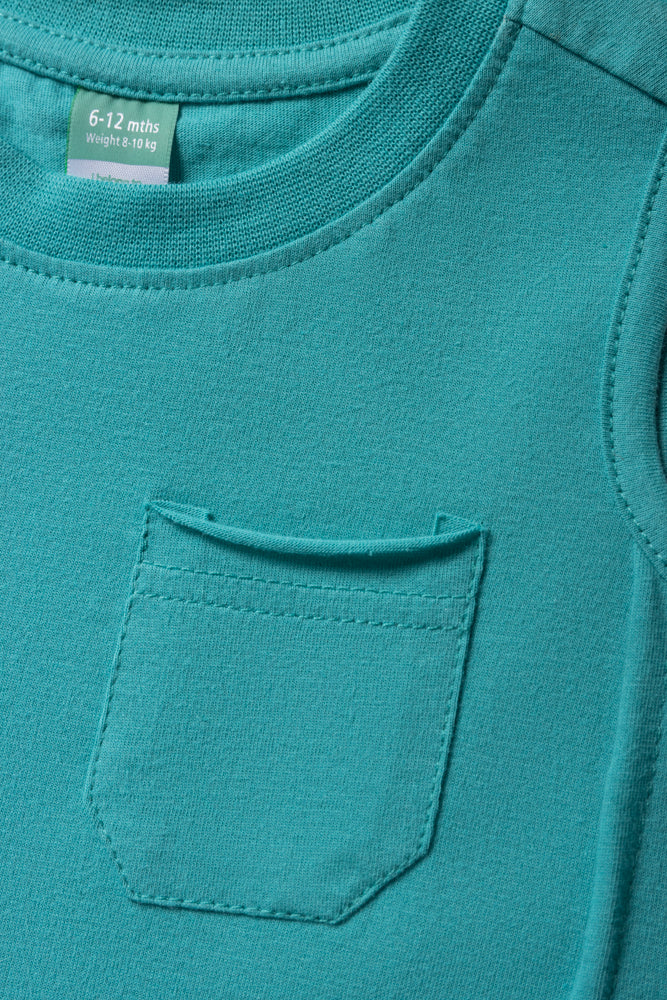 Sleeveless Vest With Pocket Blue