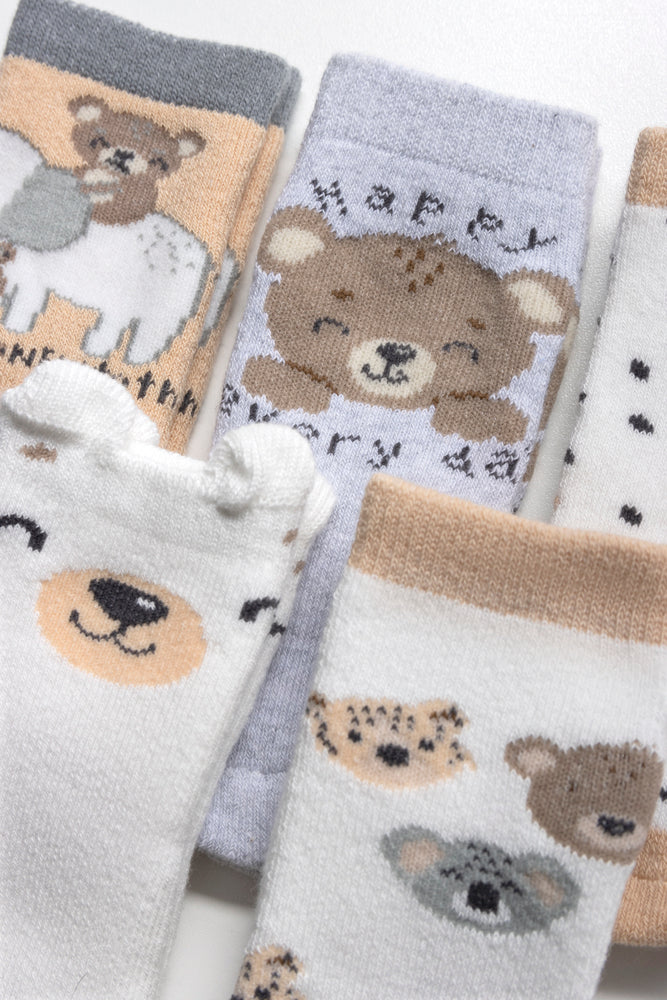 5 Pack Socks Natural