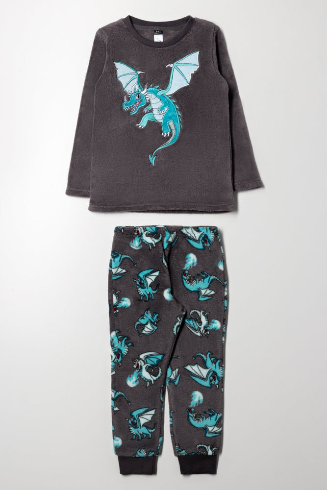 Dragon Long Sleeve Pyjamas Dark Grey